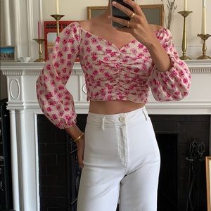 Zara floral crop top